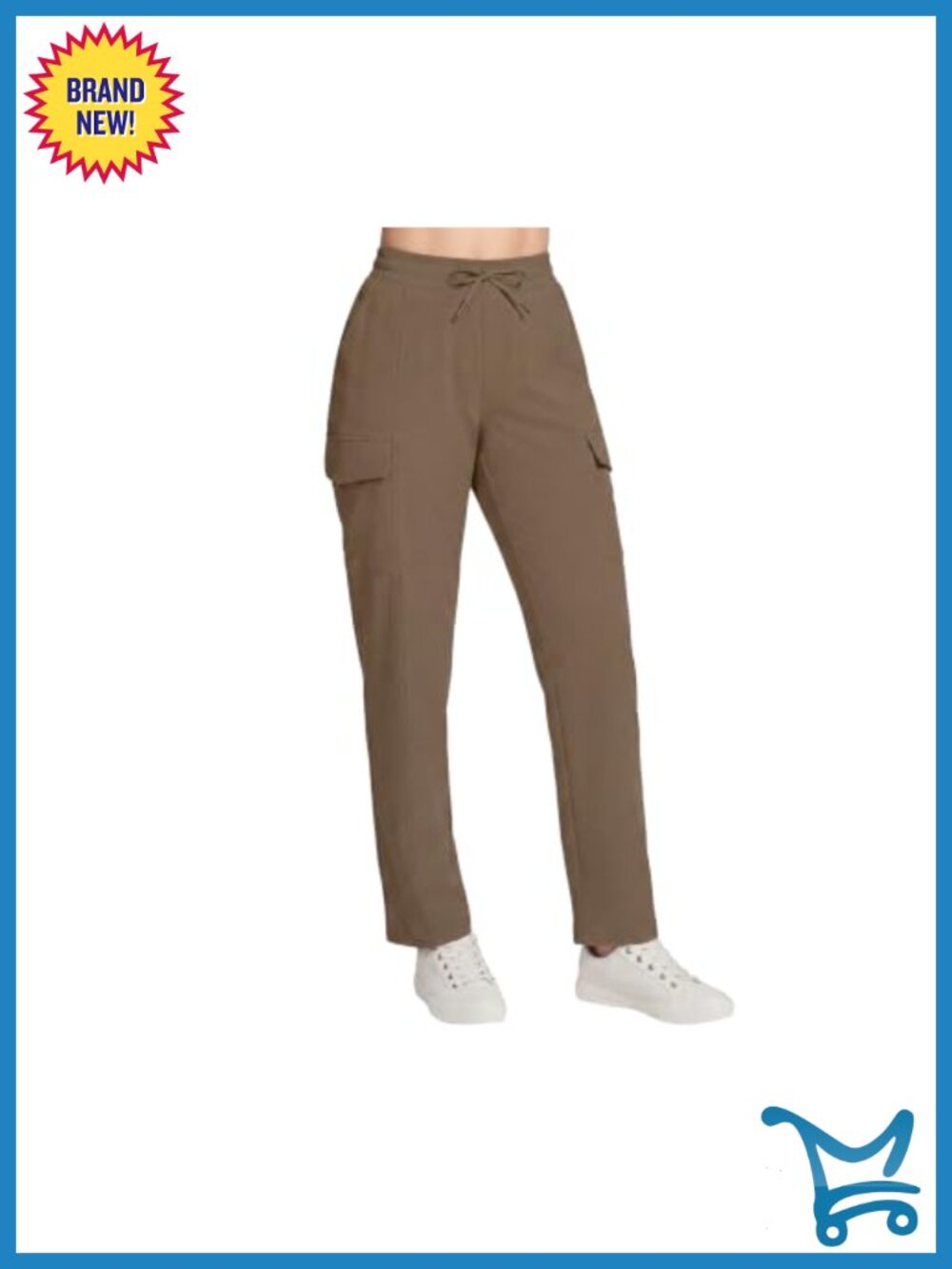 Slip-Ins Go Walk Cargo Pants High Rise Nylon Spandex Pull On